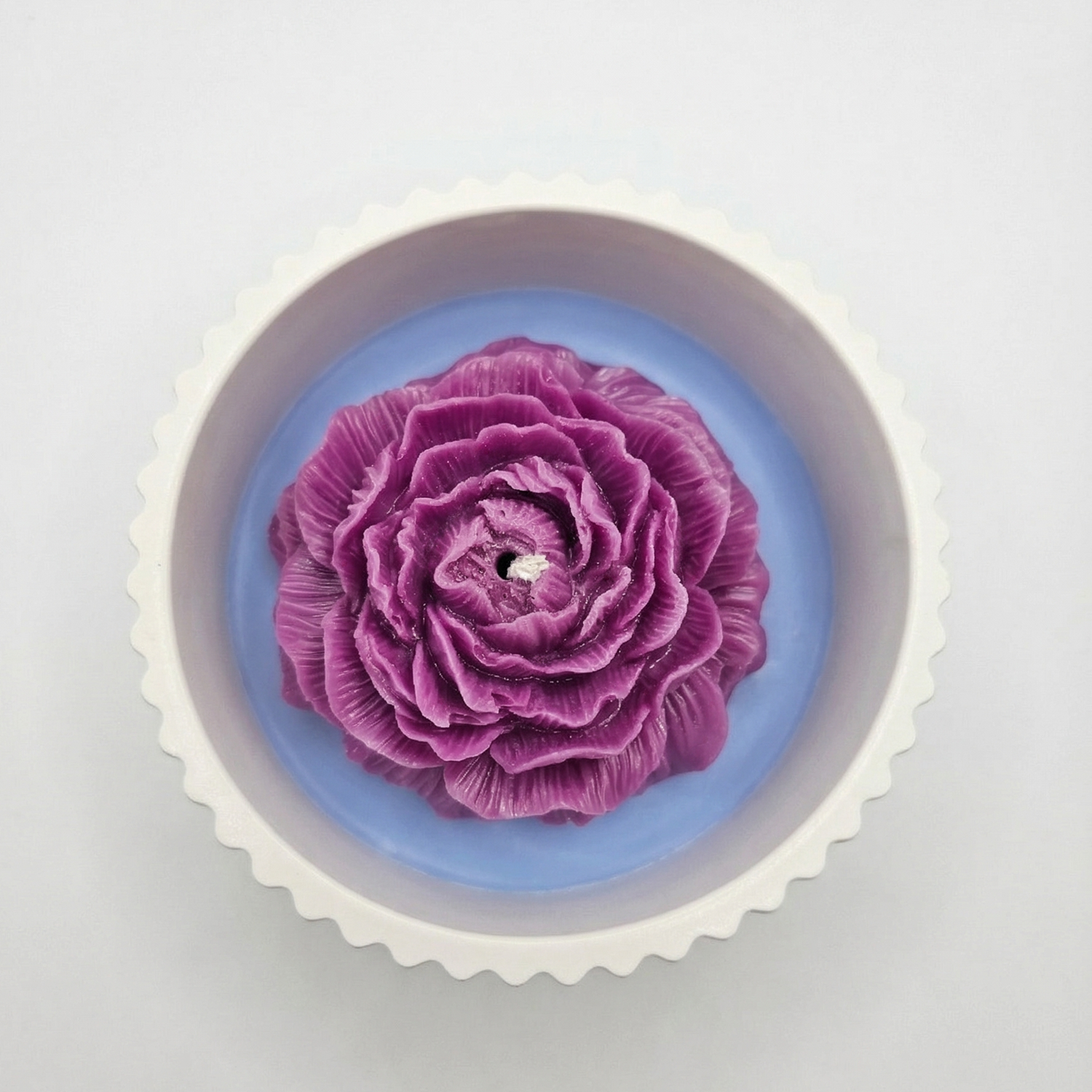 Kerze Lavendeltraum - Weiß / Violett / Lavendel