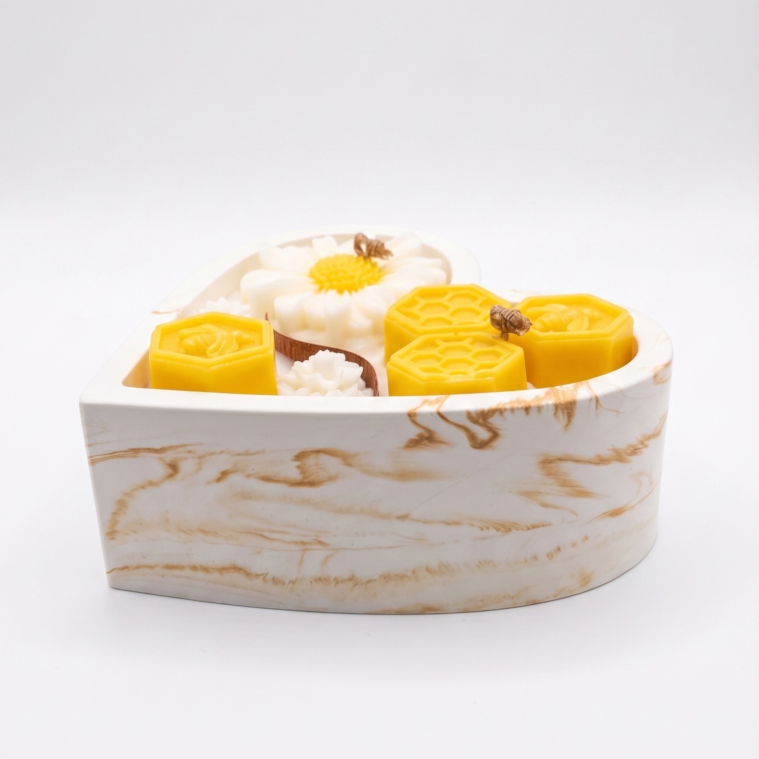 Kerze Goldener Nektar - Weiß / Gold / Gelb / Honig, Milch