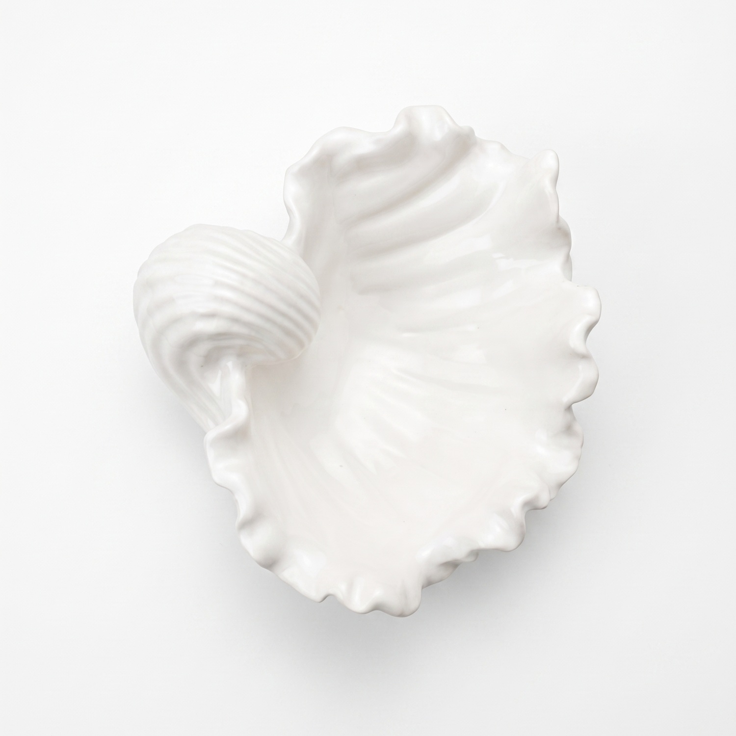 Design-Schale Muschel - Weiß