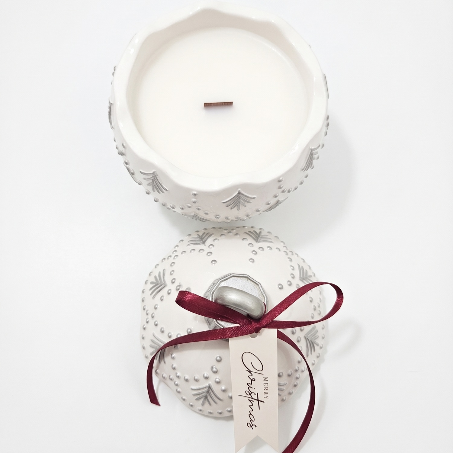 Duftkerze Christmas Bauble Enchanted - Weiß / Gold / Winterzauber