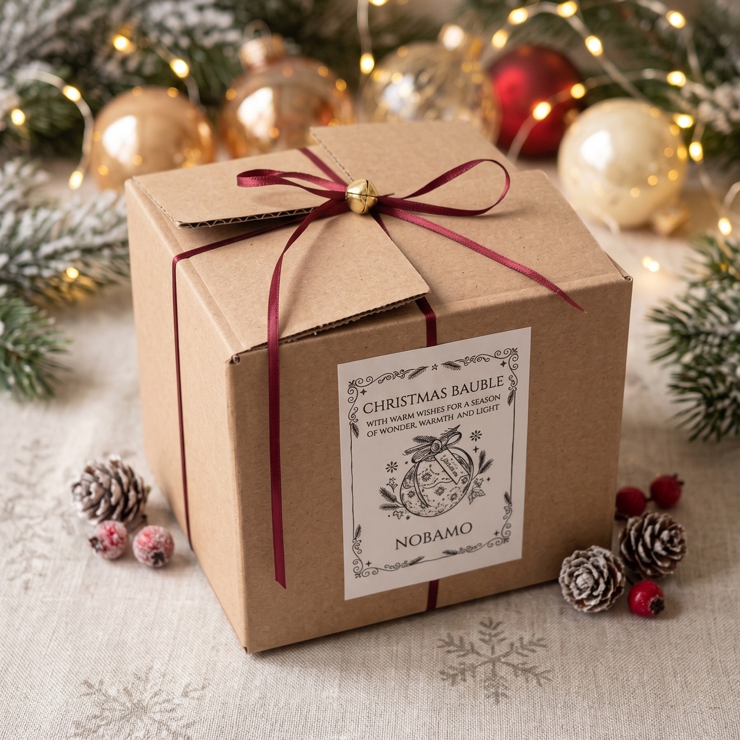 Duftkerze Christmas Bauble Enchanted - Weiß / Gold / Winterzauber