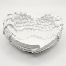 Design-Kerzenhalter und Tablett Flügel - Weiß