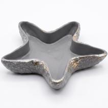 Design-Schale Seestern - Grau / Gold