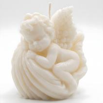 Cherub-Kerze – Weiß / Kokos